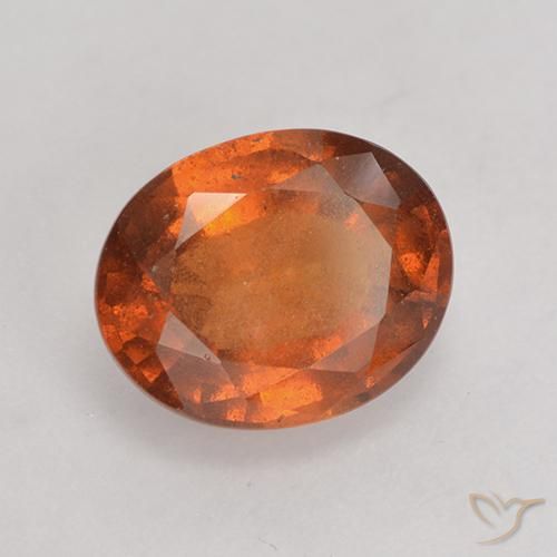 Grenat Hessonite Orange foncé naturelle ovale, 2.73 ct, VS-SI