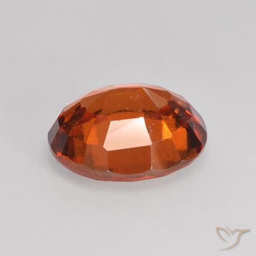 Grenat Hessonite Orange rougeâtre naturelle ovale, 1.94 ct, VS