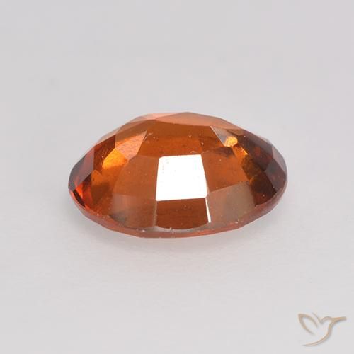 Grenat Hessonite Ambre orange naturelle ovale, 1.64 ct, VS
