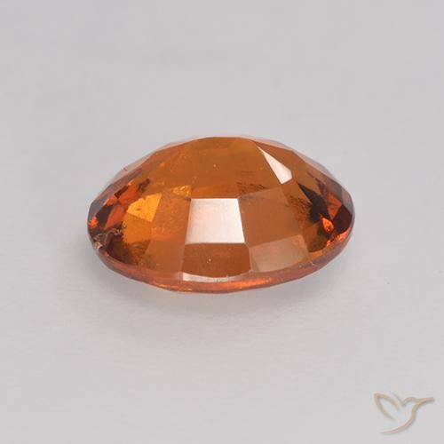 Grenat Hessonite Orange feu naturelle ovale, 1.69 ct, VS