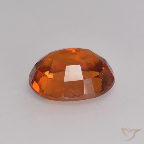 Grenat Hessonite Orange foncé naturelle ovale, 1.66 ct, VS