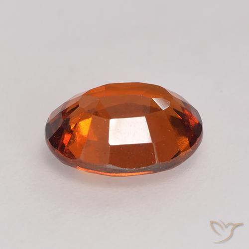 Grenat Hessonite Orange rougeâtre naturelle ovale, 1.80 ct, VS