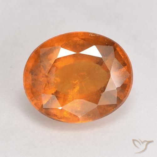 2.90ct Naturel Orange foncé Grenat Hessonite, ovale, SI