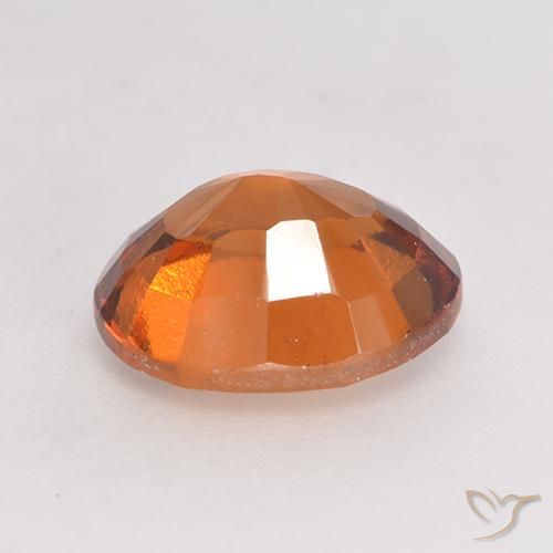 Grenat Hessonite Orange rougeâtre naturelle ovale, 2.46 ct, VS