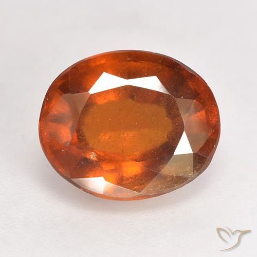 Grenat Hessonite Orange foncé naturelle ovale, 3.19 ct, SI