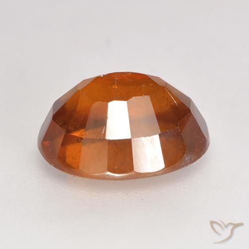 Grenat Hessonite Orange foncé naturelle ovale, 3.19 ct, SI