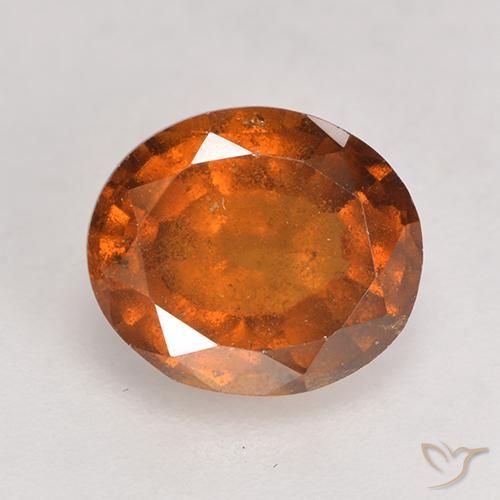 2.24ct Naturel Orange moyen-foncé Grenat Hessonite, ovale, SI