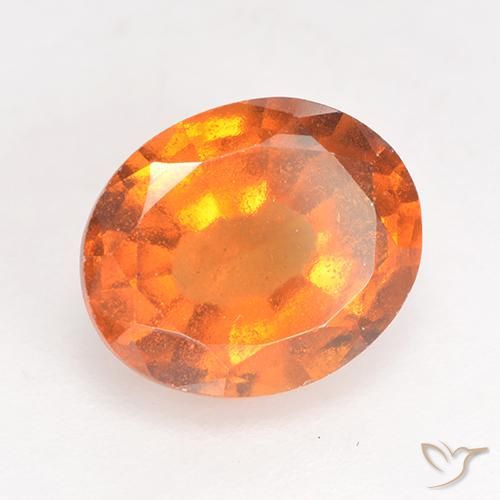 Grenat Hessonite Orange moyen naturelle ovale, 2.35 ct, SI