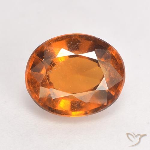Grenat Hessonite Orange moyen-foncé naturelle ovale, 1.96 ct, VS-SI