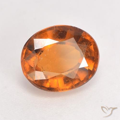 Grenat Hessonite Orange moyen-foncé naturelle ovale, 1.96 ct, VS-SI