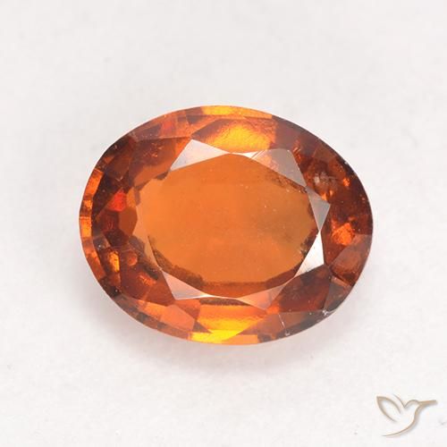 Grenat Hessonite Orange foncé naturelle ovale, 2.01 ct, VS