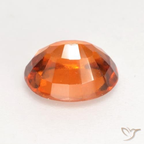 Grenat Hessonite Orange foncé naturelle ovale, 1.76 ct, VS