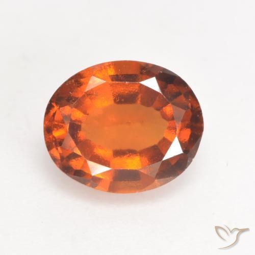 Grenat Hessonite Orange moyen-foncé naturelle ovale, 2.05 ct, VS