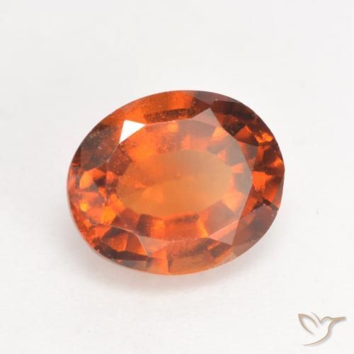 Grenat Hessonite Orange moyen-foncé naturelle ovale, 2.05 ct, VS