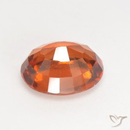 Grenat Hessonite Orange foncé naturelle ovale, 2.89 ct, VS-SI