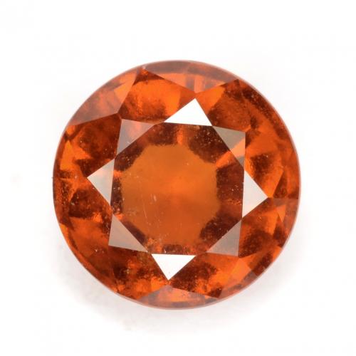Grenat hessonite orange moyen naturelle coupe roude, 2,44 ct, VS