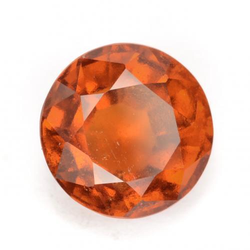 Grenat hessonite orange moyen naturelle coupe roude, 2,44 ct, VS
