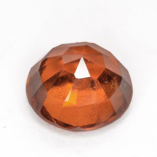 Grenat hessonite orange moyen naturelle coupe roude, 2,44 ct, VS