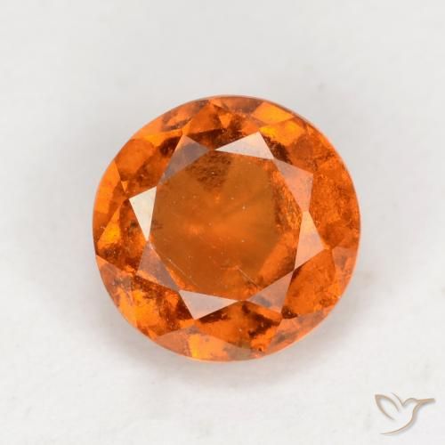 1.43ct Naturel Orange foncé Grenat Hessonite, Tour, VS-SI