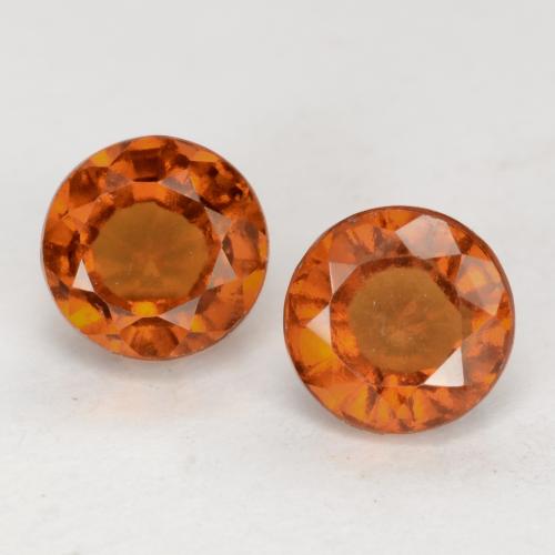 Achetez naturel 1.77ct Orange moyen-foncé Grenat Hessonite gems, Coupe roude, En provenance Sri Lanka chez GemSelect. En stock, livraison internationale!