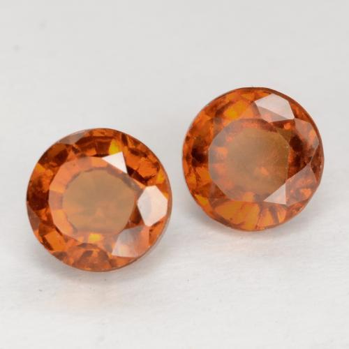Achetez naturel 1.77ct Orange moyen-foncé Grenat Hessonite gems, Coupe roude, En provenance Sri Lanka chez GemSelect. En stock, livraison internationale!