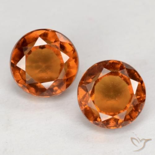 Achetez naturel 1.77ct Orange rougeâtre Grenat Hessonite gems, Coupe roude, En provenance Sri Lanka chez GemSelect. En stock, livraison internationale!