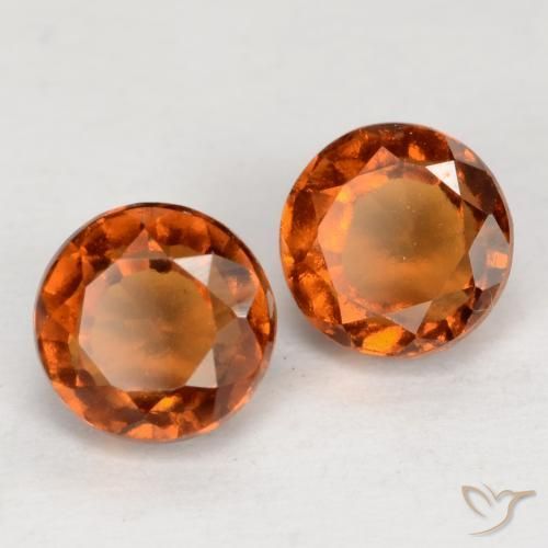 Achetez naturel 1.77ct Orange rougeâtre Grenat Hessonite gems, Coupe roude, En provenance Sri Lanka chez GemSelect. En stock, livraison internationale!