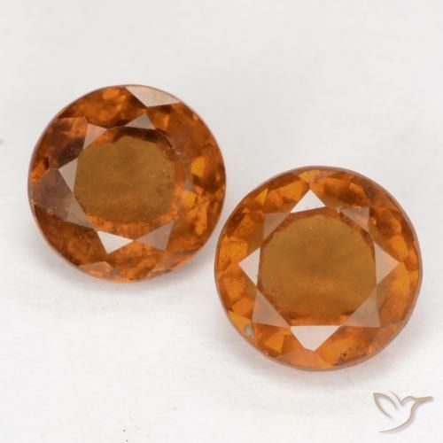 2.36ctw Naturel Orange moyen-foncé Grenat Hessonite, Tour, VS-SI