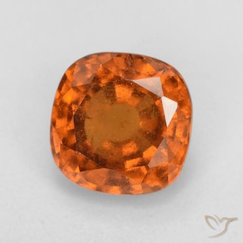 Grenat Hessonite Orange moyen naturelle Coussin, 2.08 ct, VS-SI