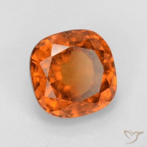 Grenat Hessonite Orange moyen naturelle Coussin, 2.08 ct, VS-SI
