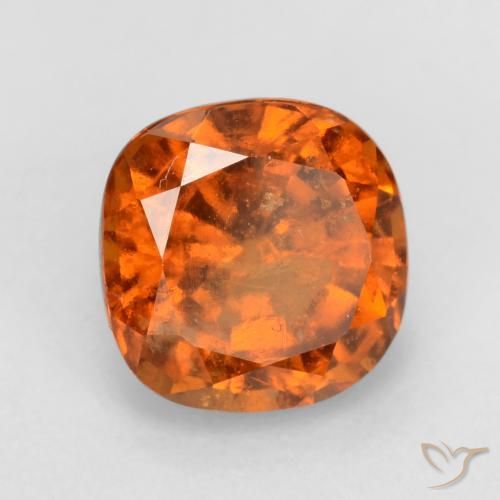 Grenat Hessonite Orange moyen-foncé naturelle Coussin, 2.00 ct, VS-SI