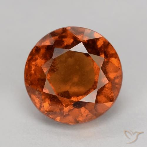 2.12ct Naturel Orange foncé Grenat Hessonite, Tour, VS-SI