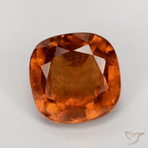 2.06ct Naturel Orange foncé Grenat Hessonite, Coussin, VS-SI