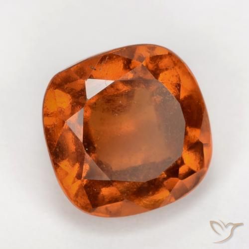 Grenat Hessonite Orange rougeâtre naturelle Coussin, 2.19 ct, VS