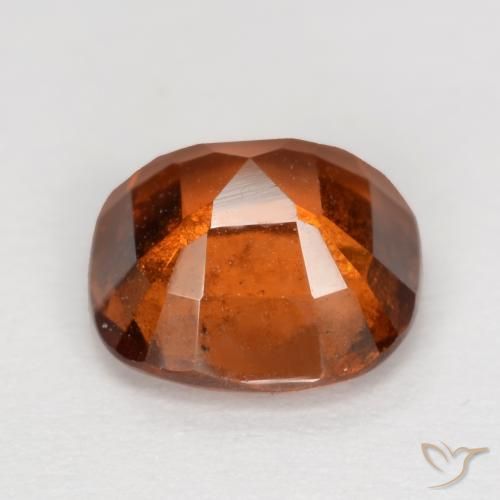 Grenat Hessonite Orange foncé naturelle Coussin, 1.74 ct, VS