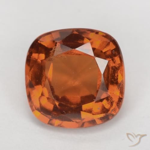 Grenat Hessonite Orange moyen-foncé naturelle Coussin, 2.02 ct, VS