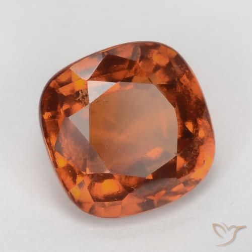Grenat Hessonite Orange moyen-foncé naturelle Coussin, 2.02 ct, VS