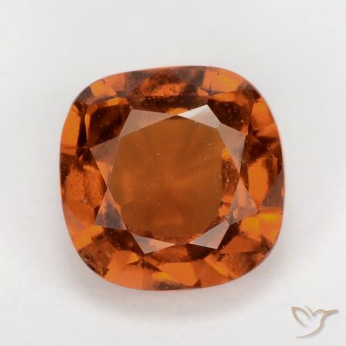 Grenat Hessonite Orange foncé naturelle Coussin, 2.03 ct, VS-SI