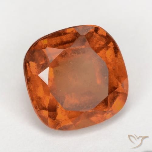 Grenat Hessonite Orange rougeâtre naturelle Coussin, 1.99 ct, VS-SI