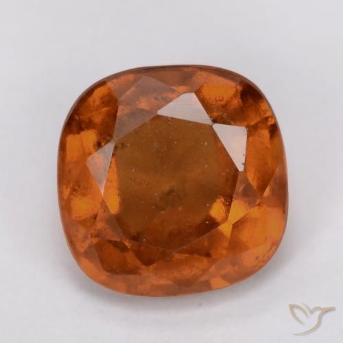 Grenat Hessonite Orange moyen-foncé naturelle Coussin, 2.00 ct, VS-SI