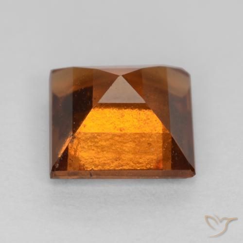 Grenat Hessonite Orange foncé naturelle Carré, 1.32 ct, VS-SI