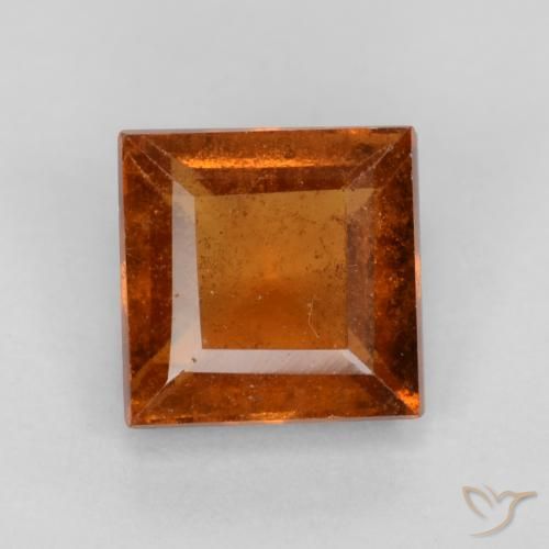 1.32ct Naturel Orange foncé Grenat Hessonite, Carré, VS-SI