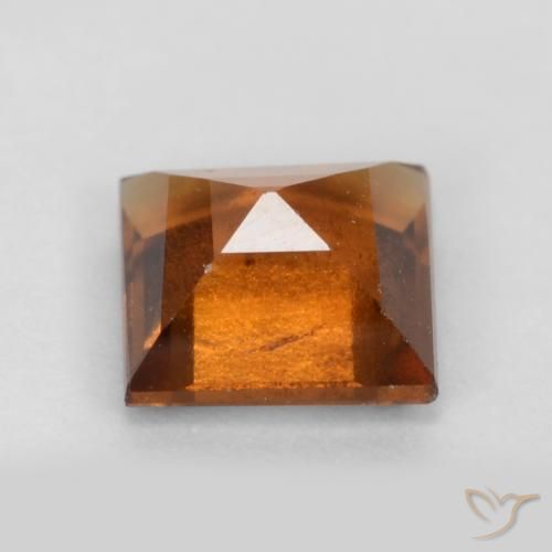 Grenat Hessonite Ambre orange naturelle Carré, 1.31 ct, VS-SI
