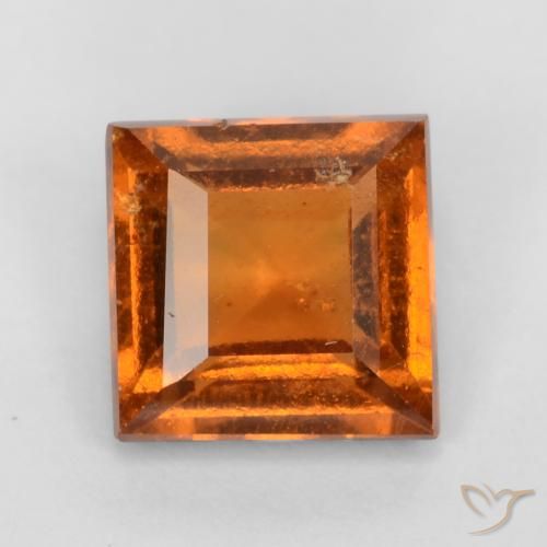 1.33ct Naturel Orange foncé Grenat Hessonite, Carré, VS-SI