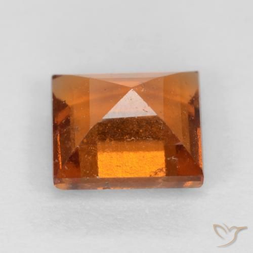 Grenat Hessonite Orange foncé naturelle Carré, 1.33 ct, VS-SI