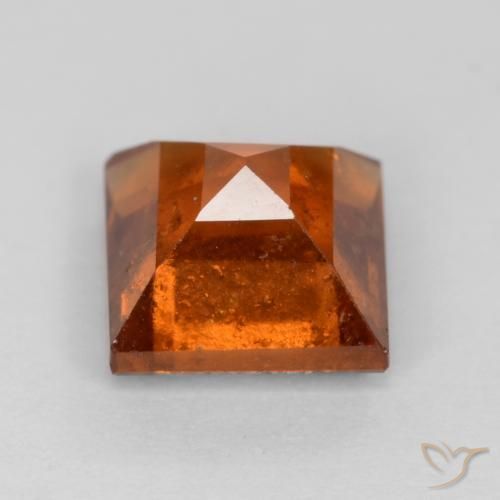 Grenat Hessonite Orange foncé naturelle Carré, 1.44 ct, VS-SI