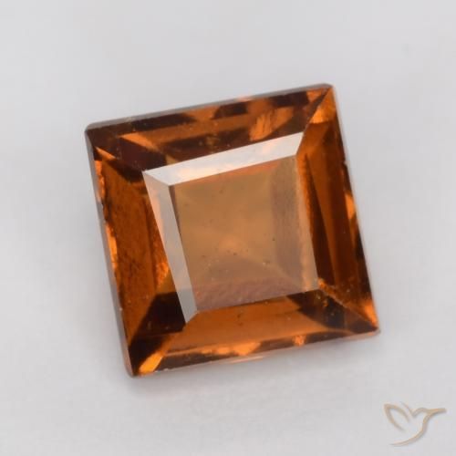 Grenat Hessonite Orange foncé naturelle Carré, 1.41 ct, VS