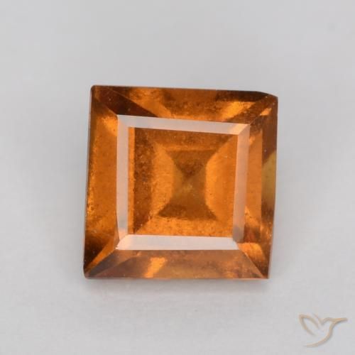Grenat Hessonite Orange moyen-foncé naturelle Carré, 0.91 ct, VS