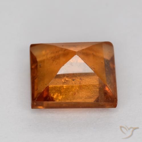 Grenat Hessonite Orange moyen-foncé naturelle Carré, 1.26 ct, SI