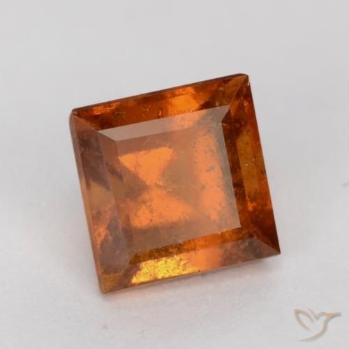 Grenat Hessonite Orange moyen-foncé naturelle Carré, 1.00 ct, SI